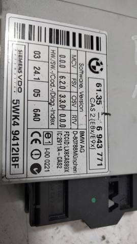 Módulo de direção (Centralina eletrônica) de imobilizador 6943771 BMW