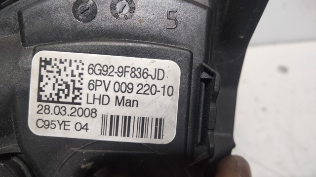 Pedal de gás (de acelerador) 6G929F836JD FORD