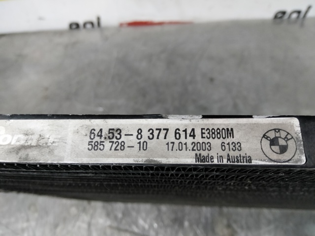Radiador de aparelho de ar condicionado 8377614 BMW