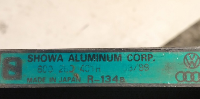 Radiador de aparelho de ar condicionado 8D0260401H VAG