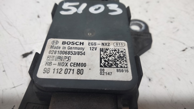 Sensor traseiro de óxidos de nitrogênio NOX 9811207180 PEUGEOT