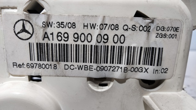 Unidade de controlo dos modos de aquecimento/condicionamento A1699000900 MERCEDES