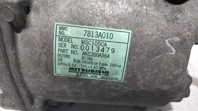 Polia do compressor de aparelho de ar condicionado AKC200A564 MITSUBISHI