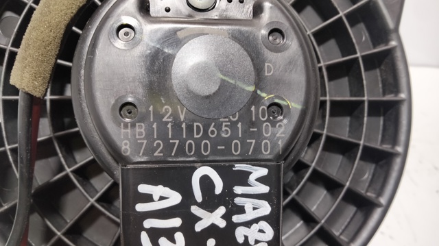 Motor de ventilador de forno (de aquecedor de salão) HB111D65102 MAZDA