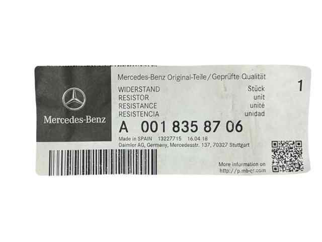 Resistor (resistência) de ventilador de forno (de aquecedor de salão) 0018358706 MERCEDES