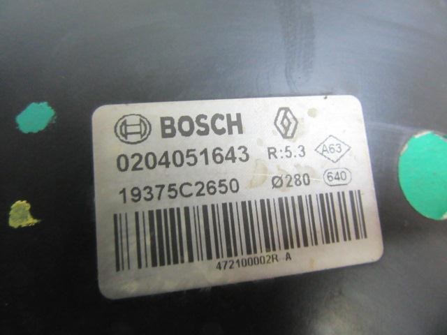 Reforçador dos freios a vácuo 0204051643 RENAULT