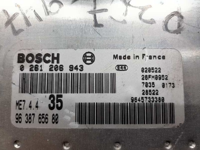 Módulo de direção (Centralina eletrônica) de motor 0261206943 PEUGEOT