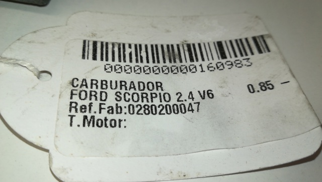 Sensor de fluxo (consumo) de ar, medidor de consumo M.A.F. - (Mass Airflow) para Ford Sierra GBC