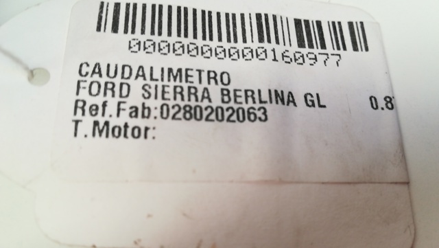 Sensor de fluxo (consumo) de ar, medidor de consumo M.A.F. - (Mass Airflow) para Ford Transit T
