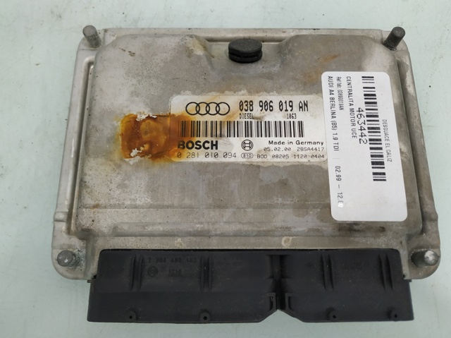 Módulo de direção (Centralina eletrônica) de motor 0281010094 VAG