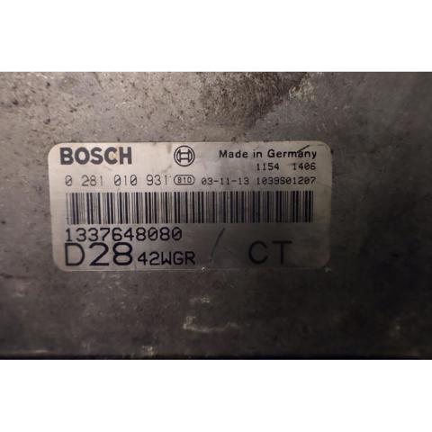 Módulo de direção (Centralina eletrônica) de motor 0281010931 FIAT