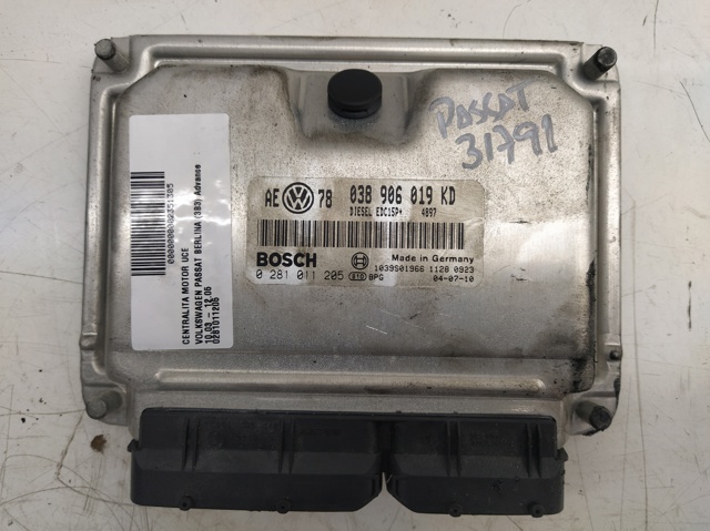 Módulo de direção (Centralina eletrônica) de motor 0281011205 VAG