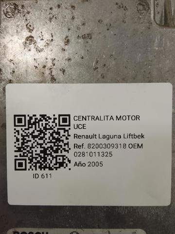 Módulo de direção (Centralina eletrônica) de motor 0281011325 RENAULT