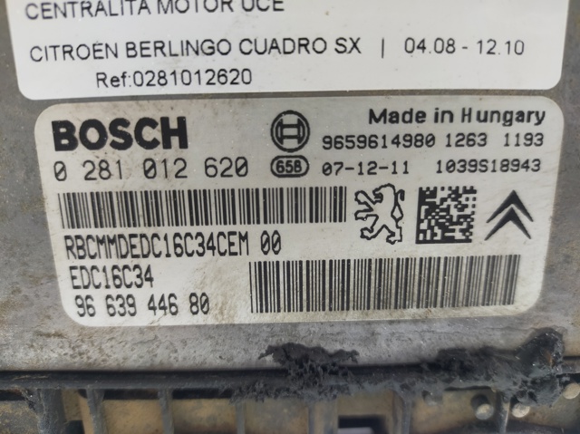 0281012620 Peugeot/Citroen