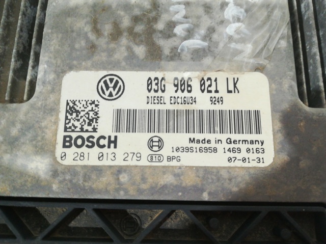 Módulo de direção (Centralina eletrônica) de motor 0281013279 VAG
