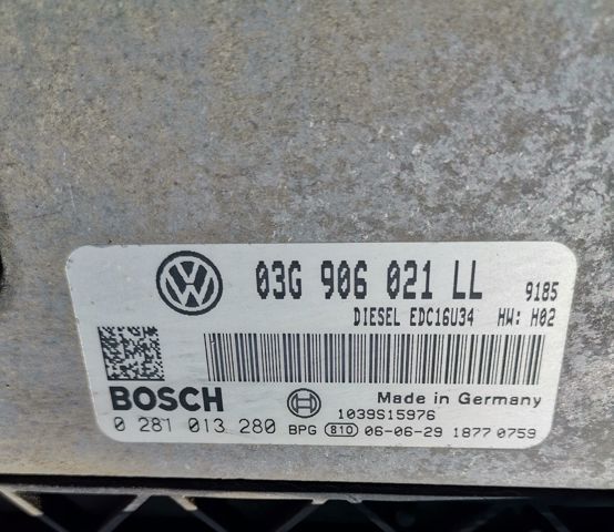 Módulo de direção (Centralina eletrônica) de motor 0281013280 VAG