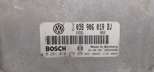 Módulo de direção (Centralina eletrônica) de motor 038906019BJ VAG