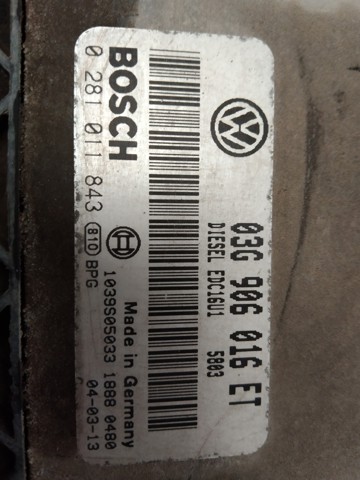 Módulo de direção (Centralina eletrônica) de motor 03G906016ET VAG
