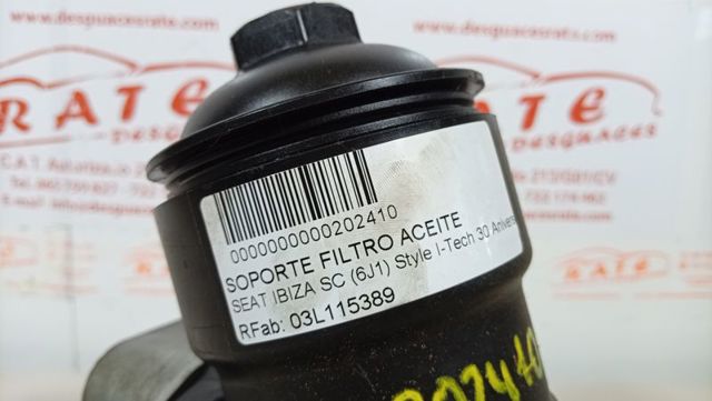 Caixa do filtro de óleo 03L115389 VAG