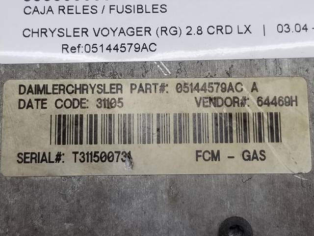 Módulo de direção (Centralina eletrônica) de motor 05144579AC CHRYSLER