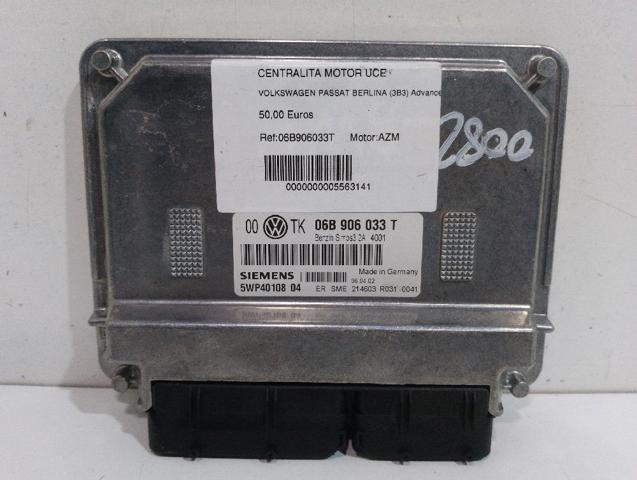 Módulo de direção (Centralina eletrônica) de motor 06B906033T VAG