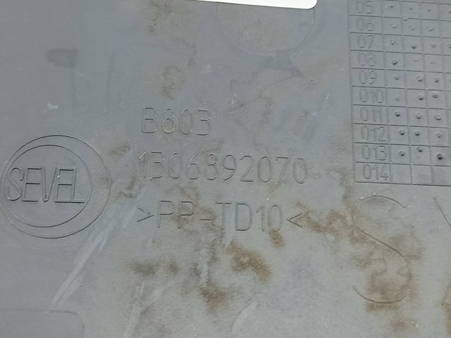 Placa sobreposta externa central esquerda de suporte de carroçaria 1306892070 FIAT