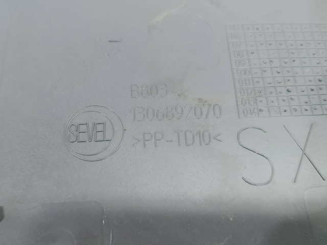 Placa sobreposta externa central esquerda de suporte de carroçaria 1306892070 FIAT