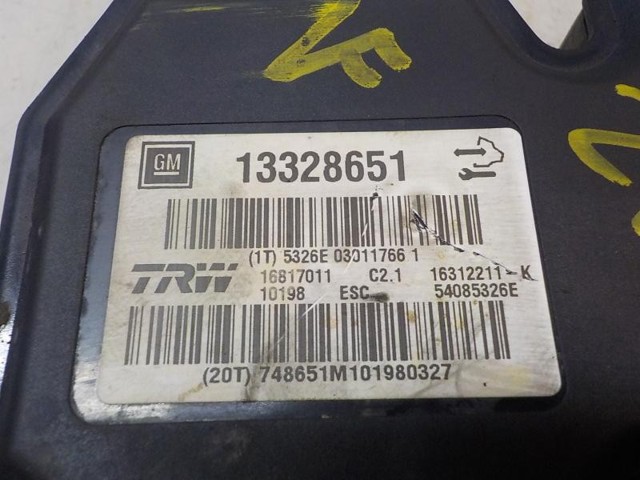 Unidade hidráulico de controlo ABS 13321113 OPEL