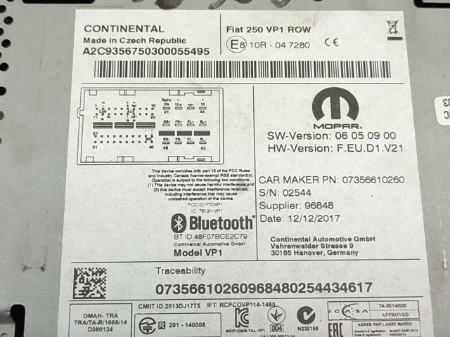Aparelhagem de som (rádio AM/FM) para Peugeot Boxer 250