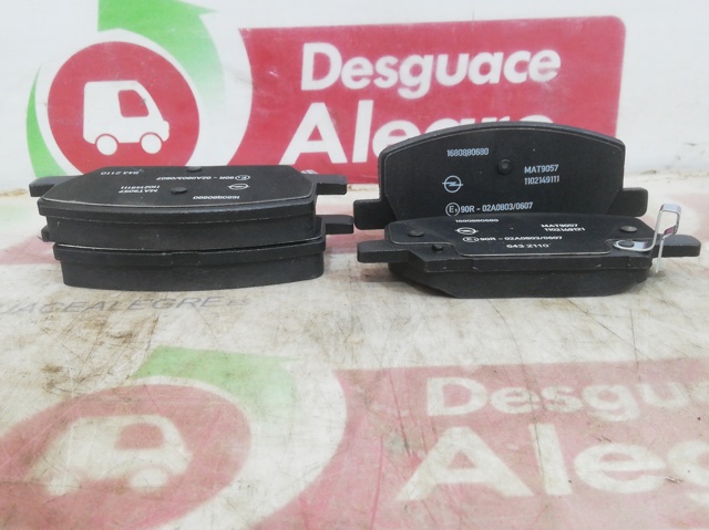 Sapatas do freio dianteiras de disco 1680880680 OPEL