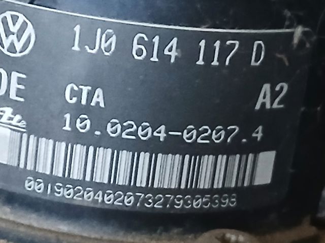 Unidade hidráulico de controlo ABS 1J0614117D VAG