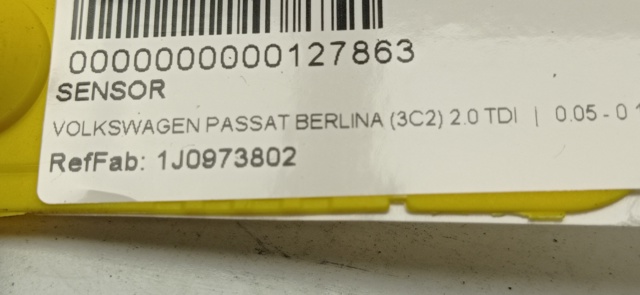 Desengate (ficha) de sensor de desgaste das sapatas do freio 1J0973802 VAG