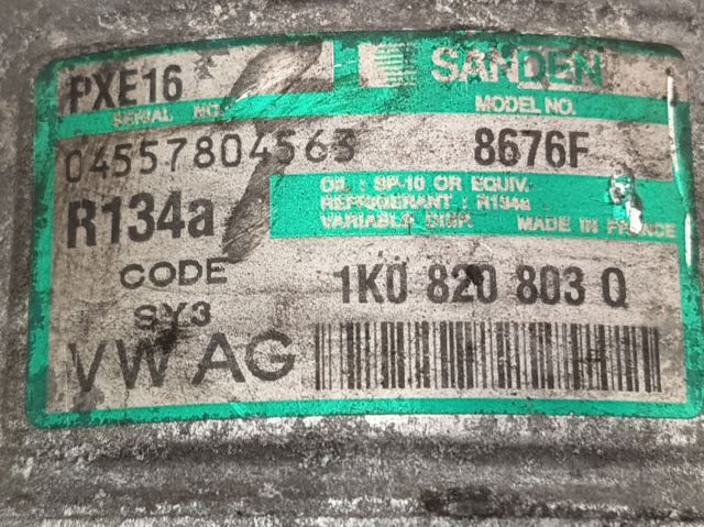 Compressor de aparelho de ar condicionado 1K0820803Q VAG