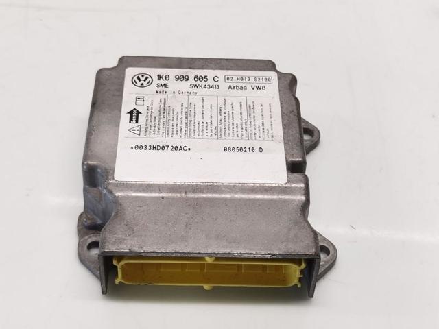 Módulo processador de controlo da bolsa de ar (Centralina eletrônica AIRBAG) 1K0909605C VAG