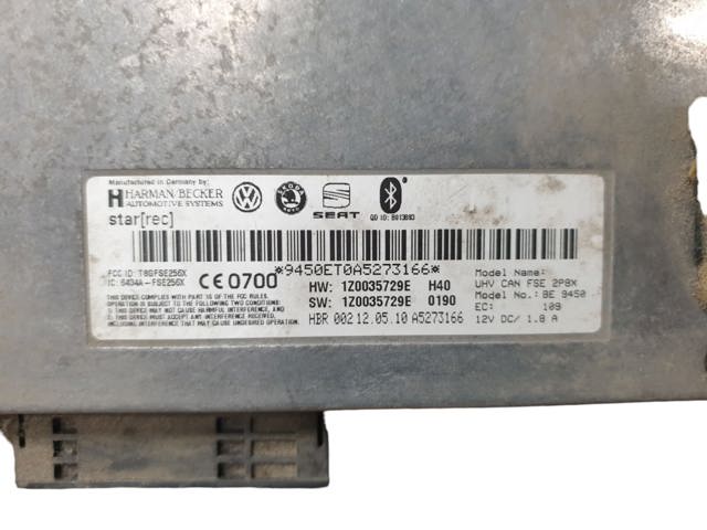 Unidade de controlo Bluetooth 1Z0035729E VAG