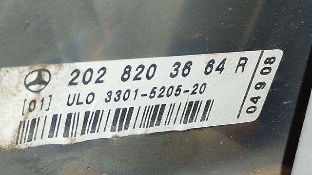 Vidro da luz traseira direita 2028203664R MERCEDES