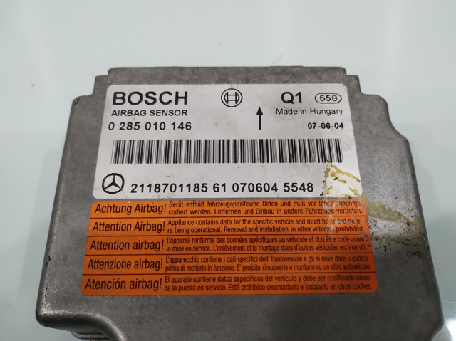 Módulo processador de controlo da bolsa de ar (Centralina eletrônica AIRBAG) 2118701185 MERCEDES