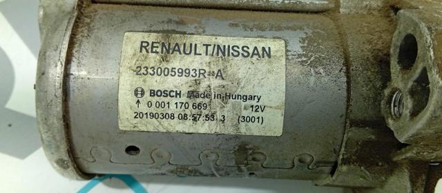 Motor de arranco 233005993R NISSAN