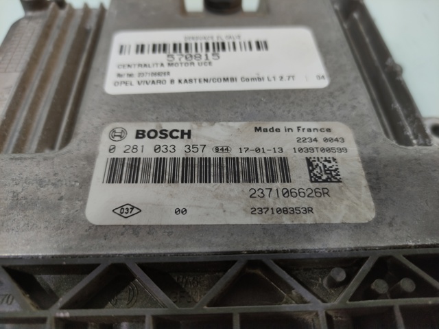Módulo de direção (Centralina eletrônica) de motor 237106626R OPEL