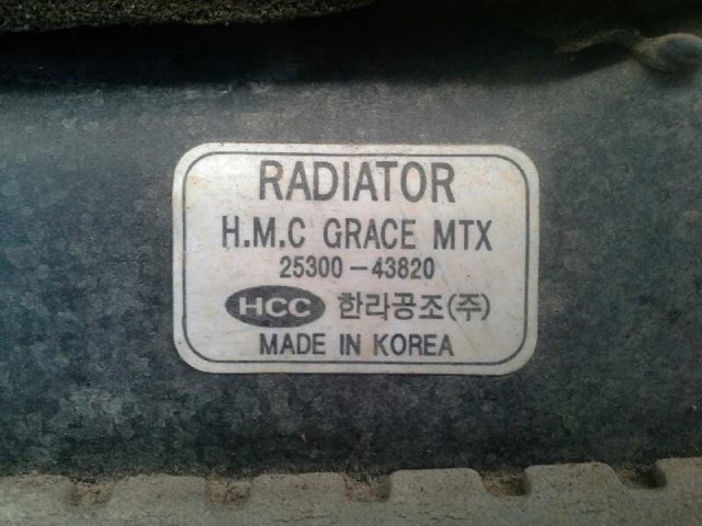 Radiador de esfriamento de motor 2530043820 HYUNDAI