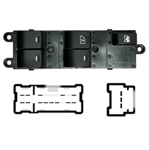 Unidade de botões dianteira esquerda de controlo de elevador de vidro 25401EB30B NISSAN