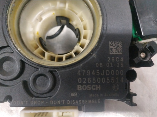 Anel AIRBAG de contato, cabo plano do volante 25560JD003 NISSAN