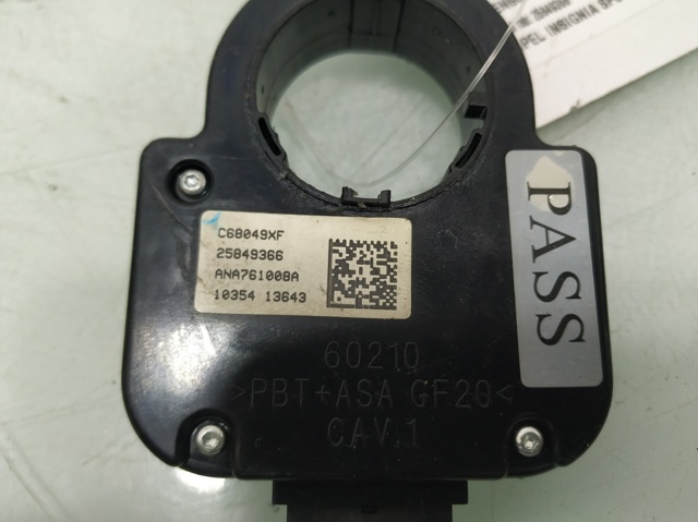 Sensor do ângulo de viragem do volante de direção 25849366 OPEL
