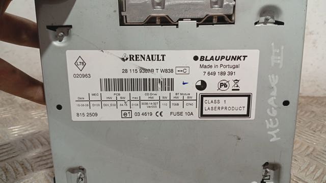 Aparelhagem de som (rádio AM/FM) 281159389R RENAULT