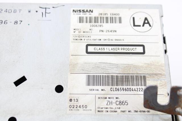 Aparelhagem de som (rádio AM/FM) para Nissan Navara D40