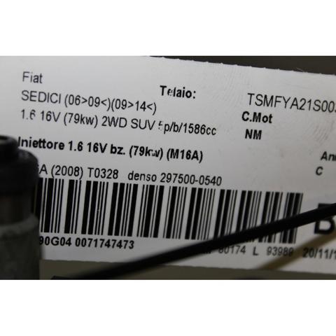 Injetor de injeção de combustível 2975000540 FIAT