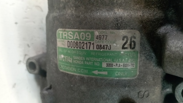 Compressor de aparelho de ar condicionado 38800PLAE021M2 HONDA