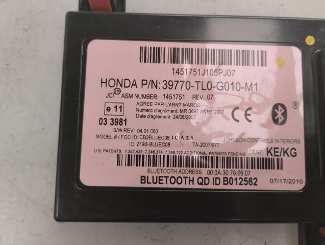 39770TL0G010M1 Honda