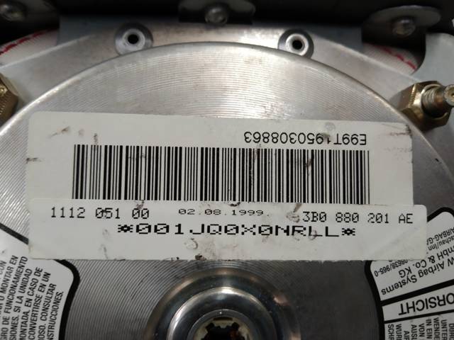 Cinto de segurança (AIRBAG) de condutor 3B0880201AE VAG
