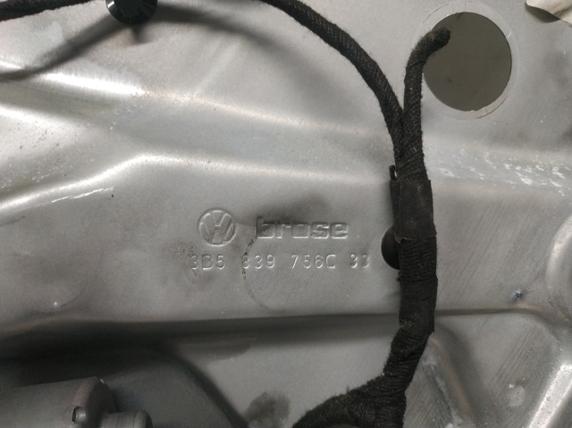 Mecanismo de acionamento de vidro da porta traseira direita 3B5839756C VAG
